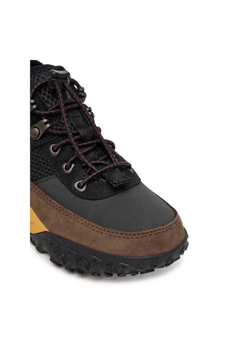 Timberland Ботуши за момчета естествена кожа Черен/Кафяв
