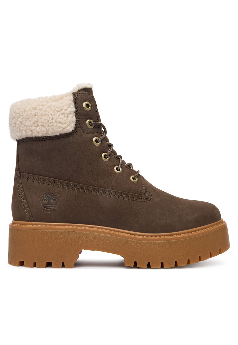 Timberland Дамски ботуши - естествена кожа - кафяви - вечни - рециклирана технология