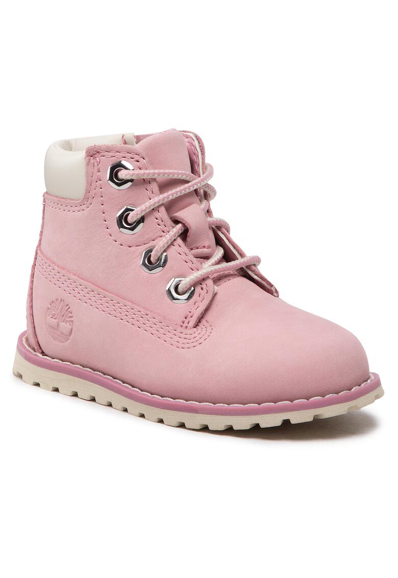 Timberland Детски ботуши - естествена кожа - розов - цип