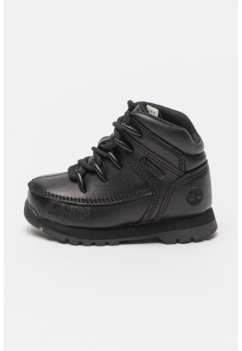 Timberland Кожени боти с връзка - Избеляло черно