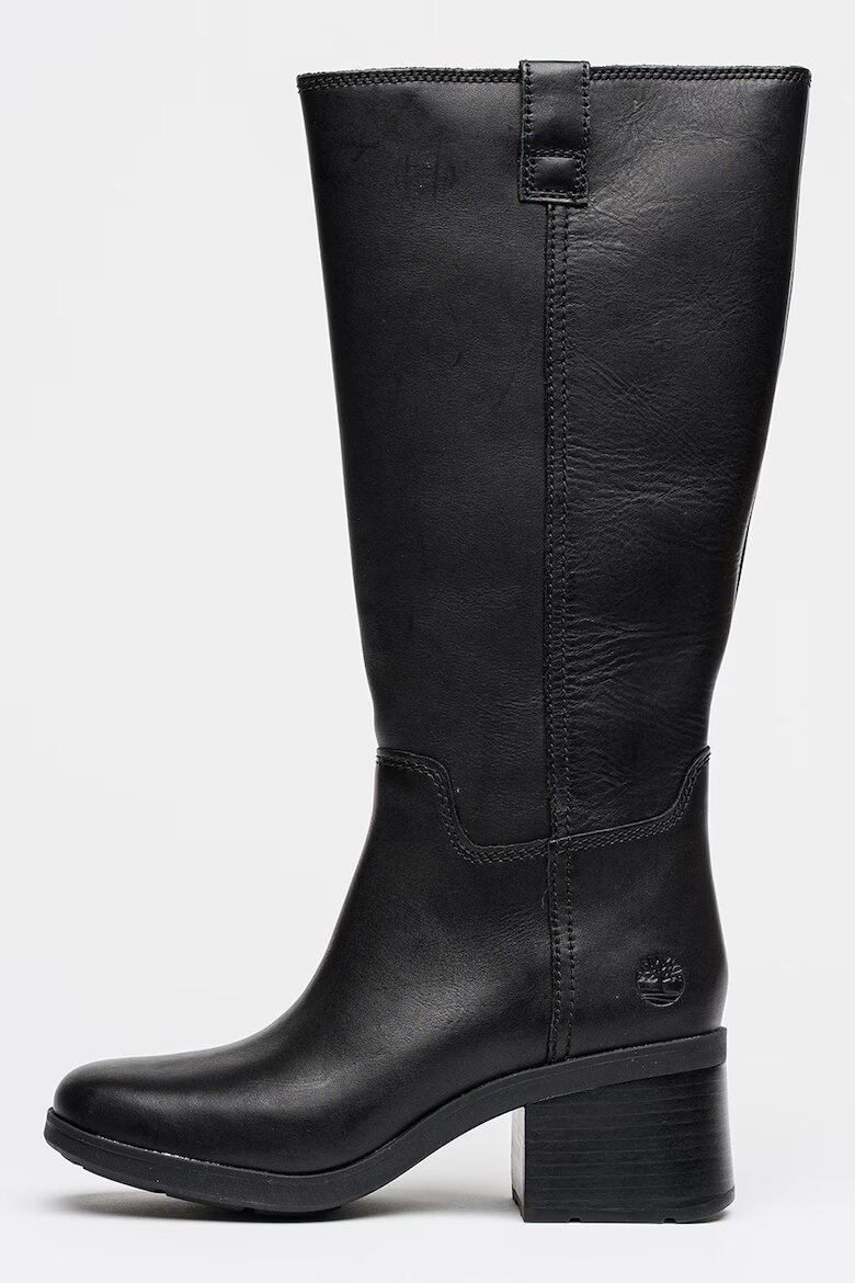 Timberland Кожени дълги ботуши Bellevaux с масивен ток Черен