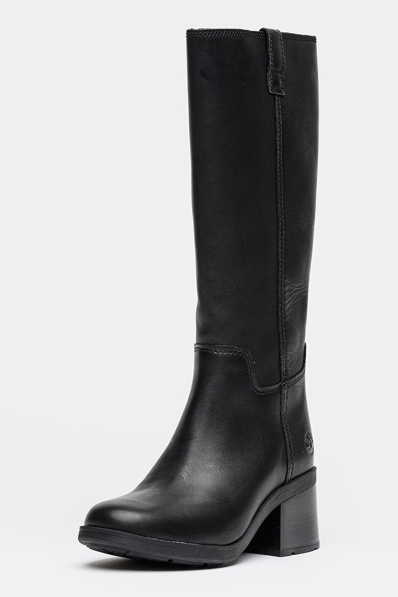 Timberland Кожени дълги ботуши Bellevaux с масивен ток Черен