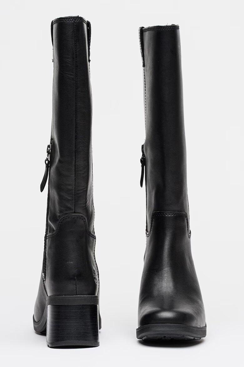 Timberland Кожени дълги ботуши Bellevaux с масивен ток Черен