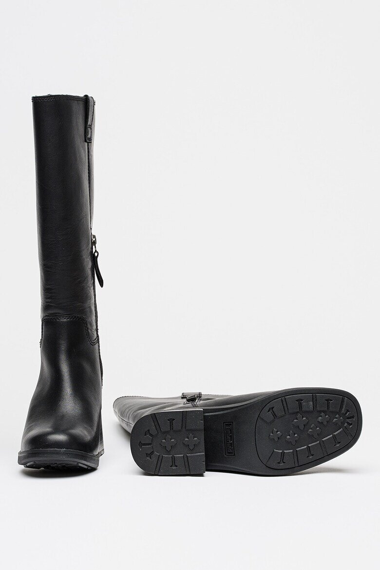 Timberland Кожени дълги ботуши Bellevaux с масивен ток Черен