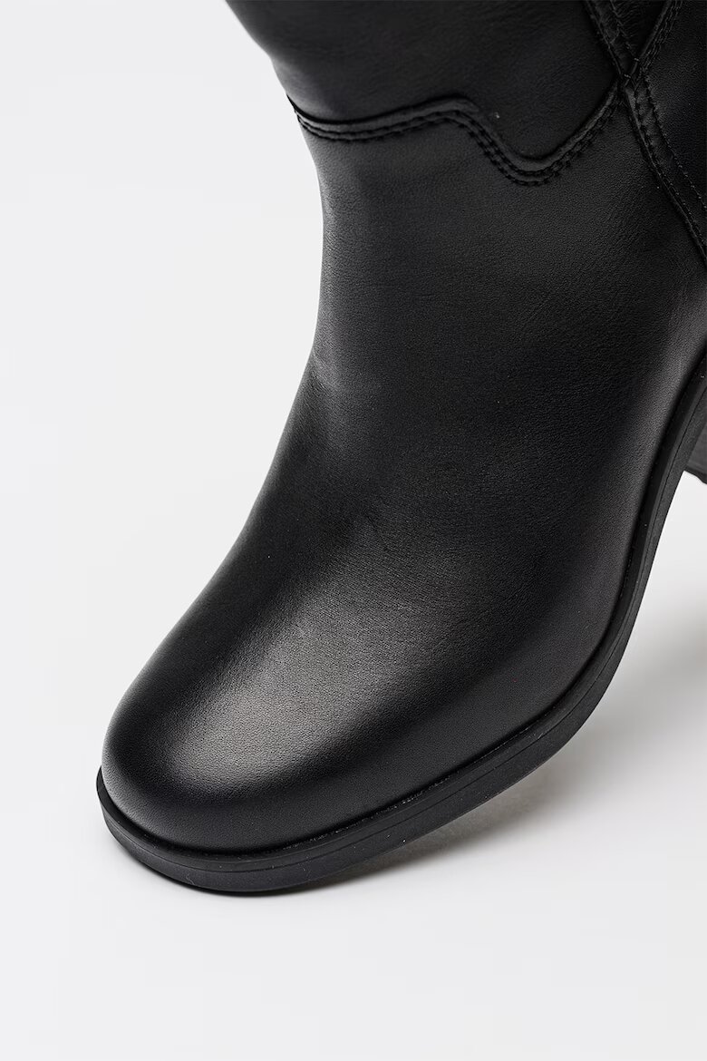 Timberland Кожени дълги ботуши Bellevaux с масивен ток Черен