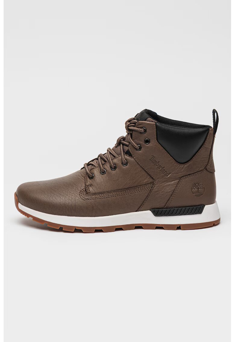 Timberland Кожени маратонки Killington Trekker с еко кожа - Тъмнокафяв/Черен