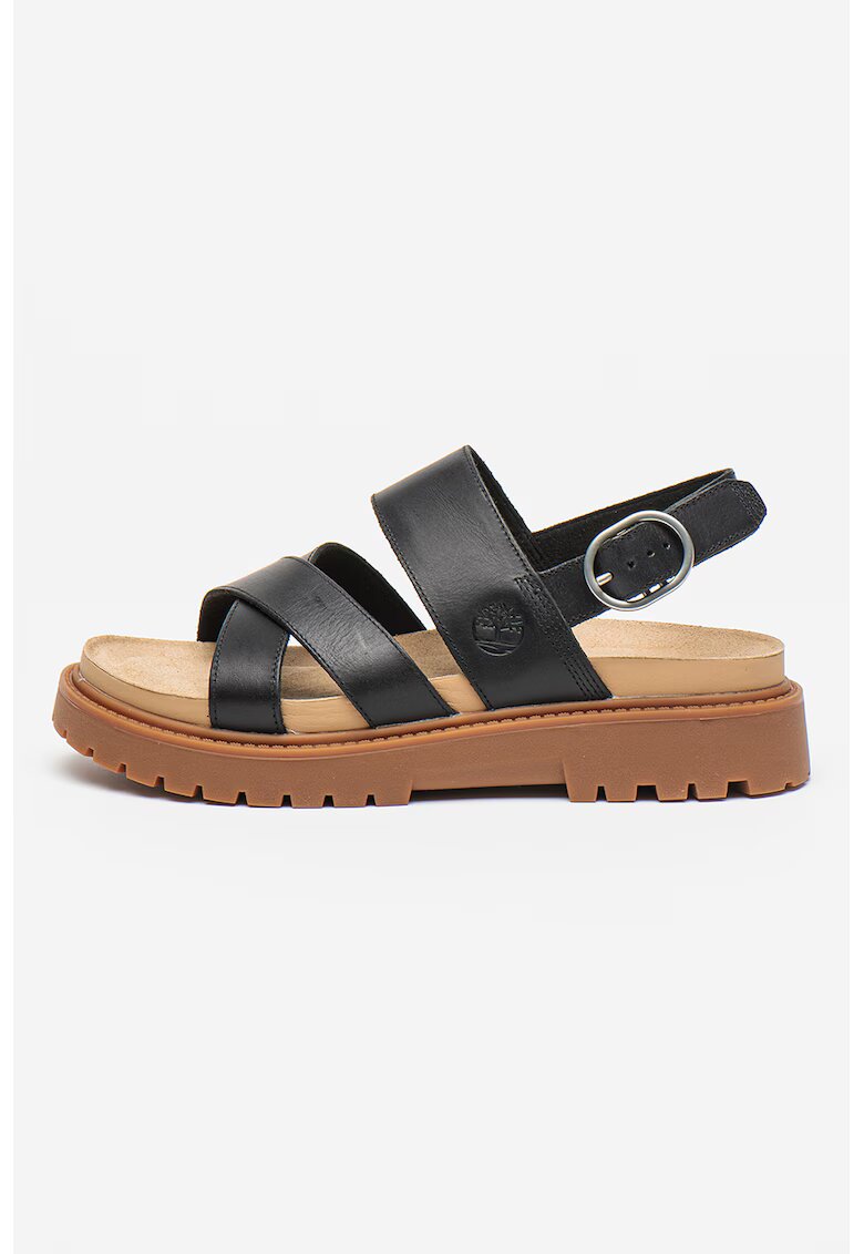 Timberland Кожени сандали с каишка с тока
