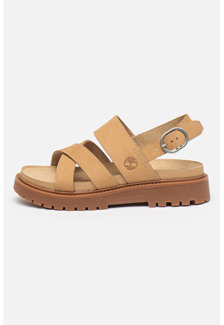 Timberland Кожени сандали с каишка с тока