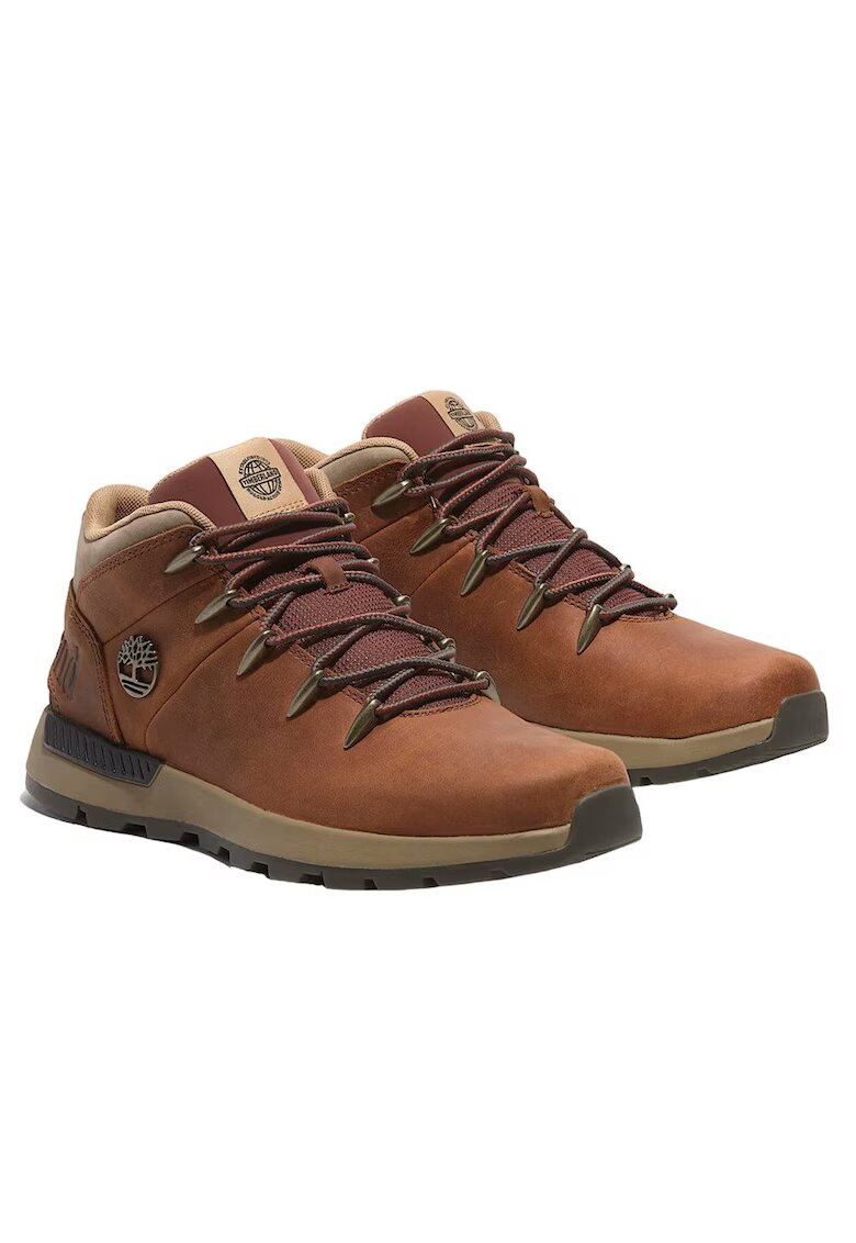 Timberland Мъжки боти Euro Sprint Trekker Mid - кафяви - естествена кожа
