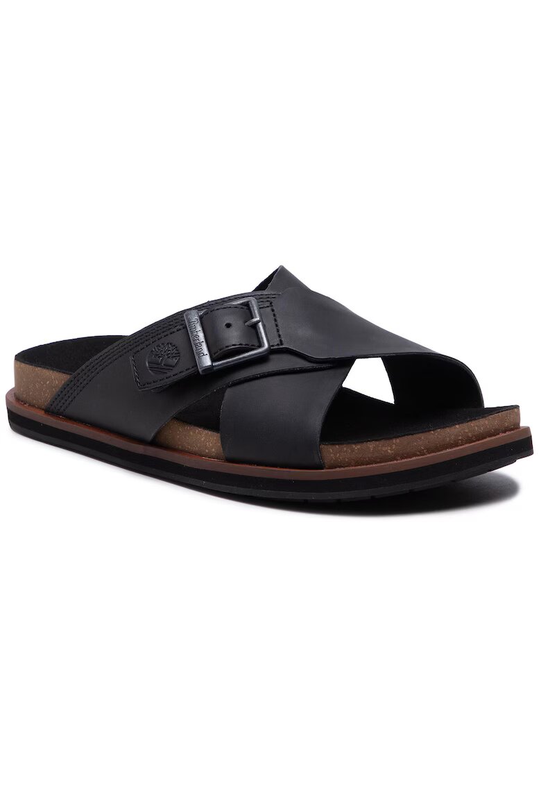 Timberland Мъжки чехли TB0A2B650151 - естествена кожа - 43 EU - черни