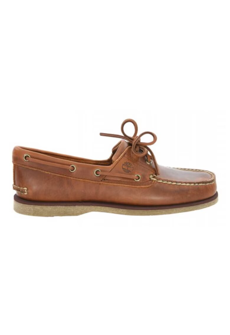 Timberland Мъжки мокасини Classic Boat - естествена кожа - кафяви