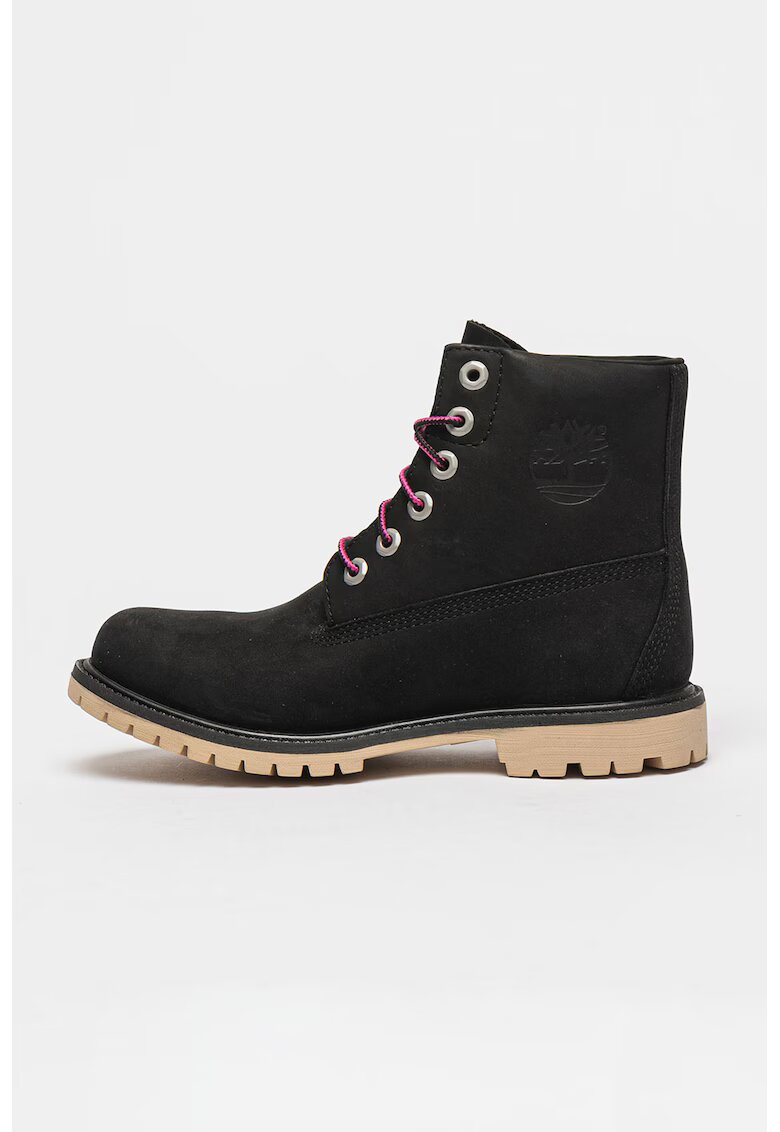 Timberland Непромокаеми боти Nellie от набук - Избеляло черно/Розово