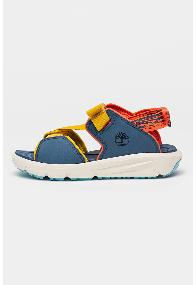 Timberland Сандали Motion Dune от еко кожа с велкро - Тъмносин/Синапено жълто