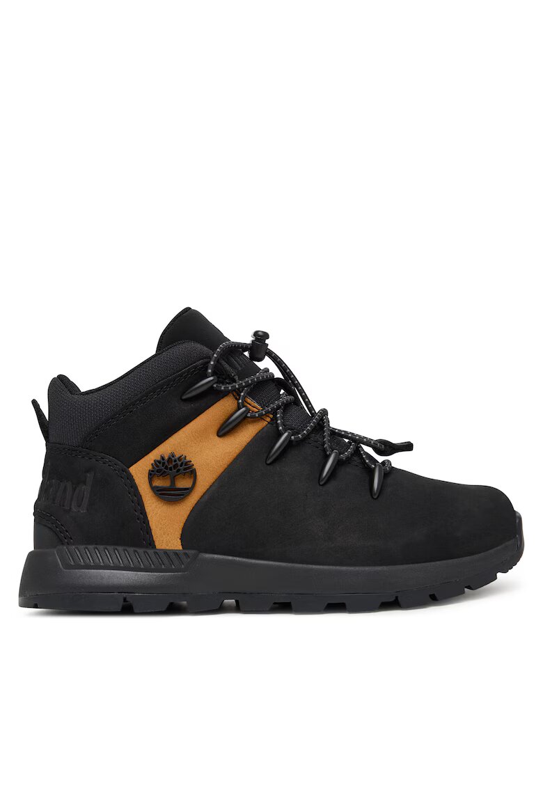 Timberland Спортни обувки за момчета - естествена кожа - черно/кафяво