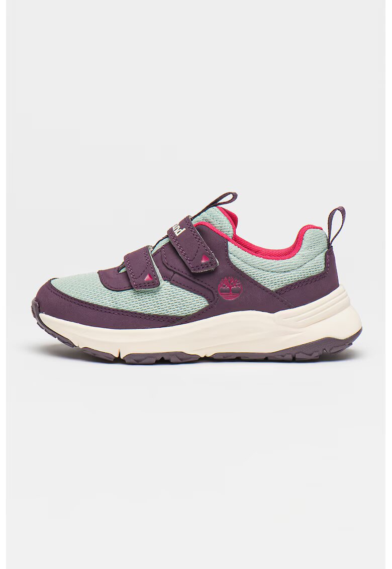 Timberland Текстилни спортни обувки с еко кожа - Бледозелен/Мръснобял/Аметист