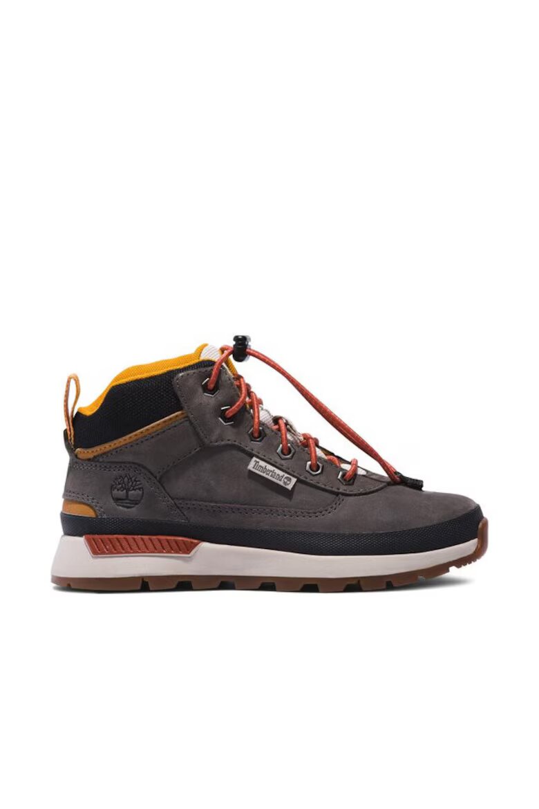 Timberland Унисекс боти Field Trekker Mid естествена кожа сиви червени