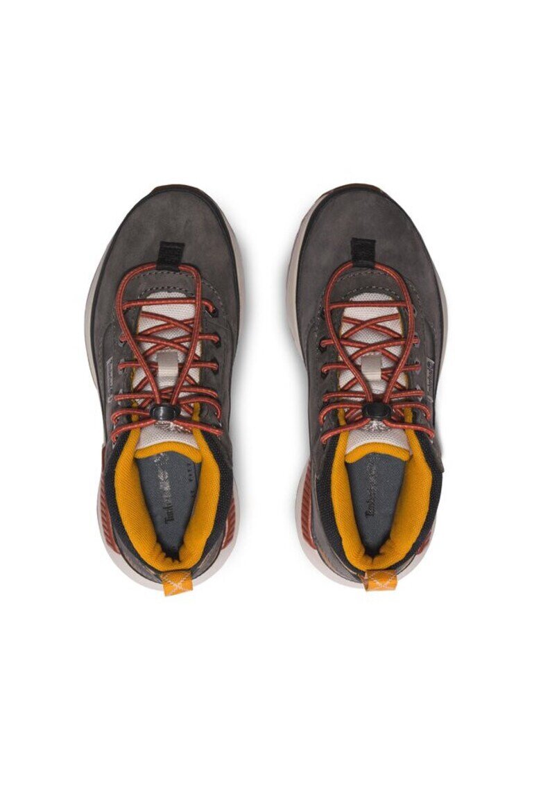 Timberland Унисекс боти Field Trekker Mid естествена кожа сиви червени