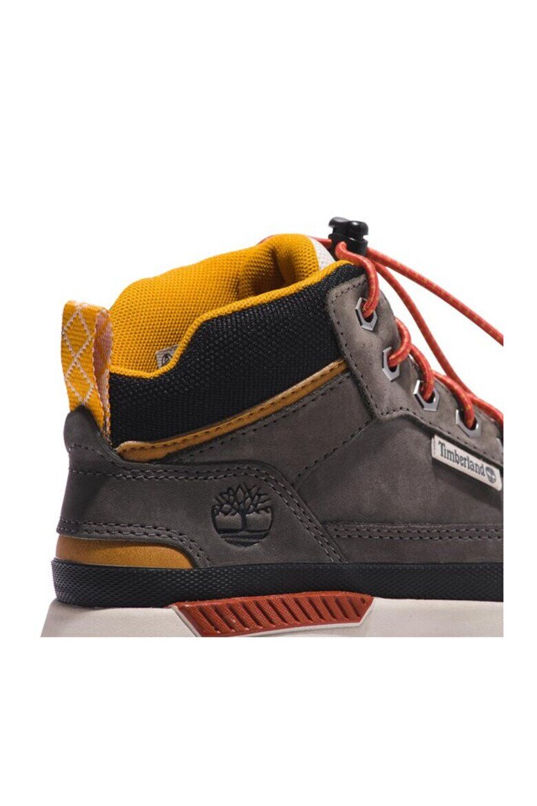 Timberland Унисекс боти Field Trekker Mid естествена кожа сиви червени