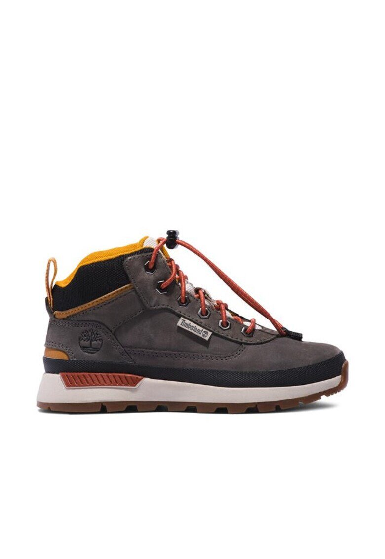 Timberland Унисекс боти - Field Trekker Mid - естествена кожа - сиви - червени