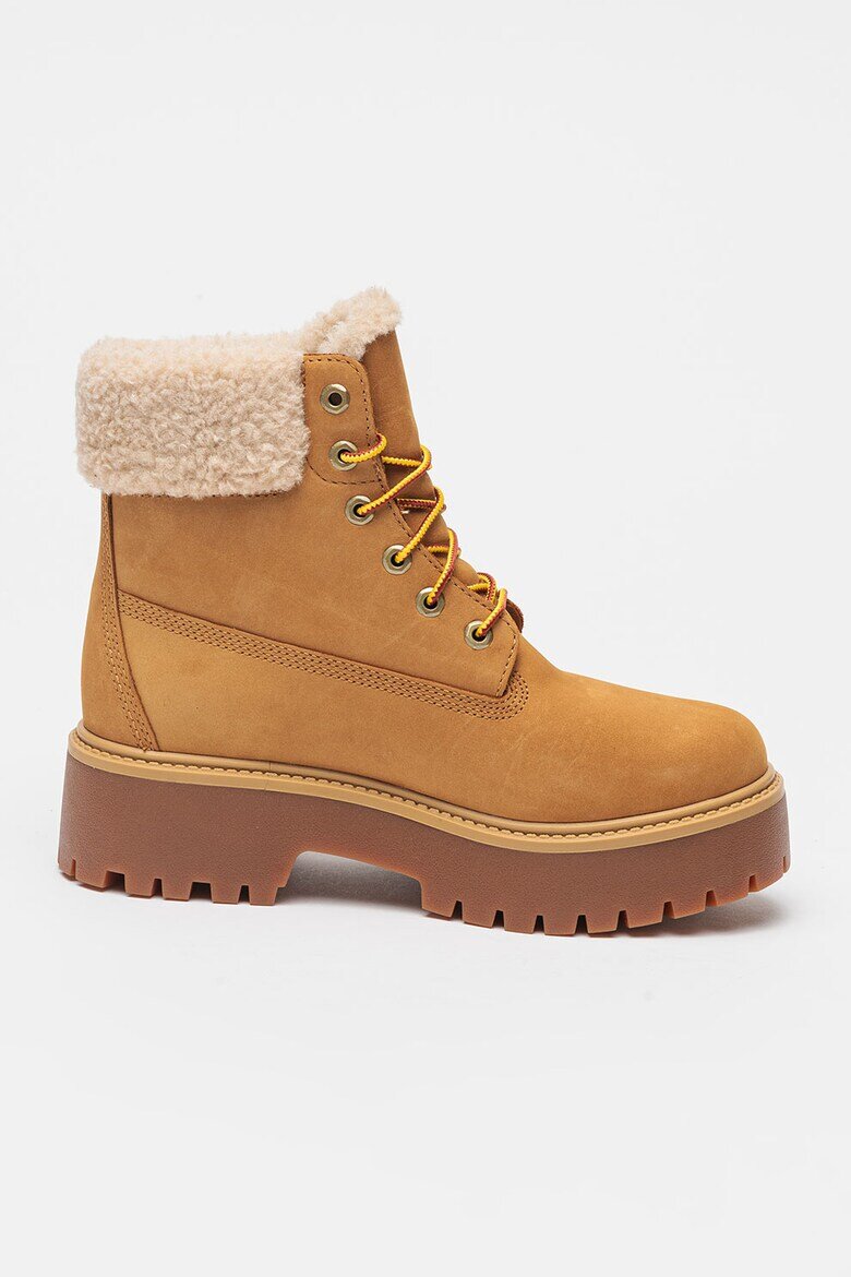 Timberland Водоустойчиви боти Stone Street от набук Слонова кост/Карамел