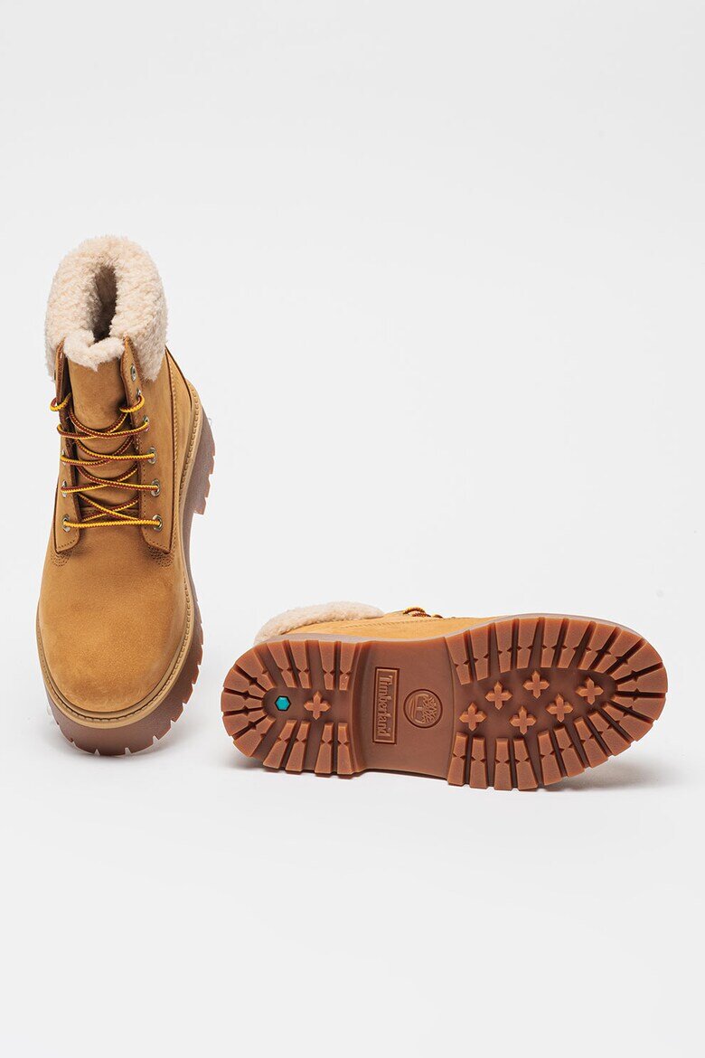 Timberland Водоустойчиви боти Stone Street от набук Слонова кост/Карамел