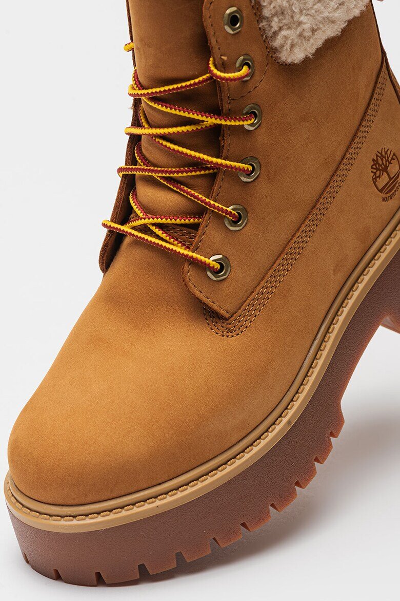 Timberland Водоустойчиви боти Stone Street от набук Слонова кост/Карамел