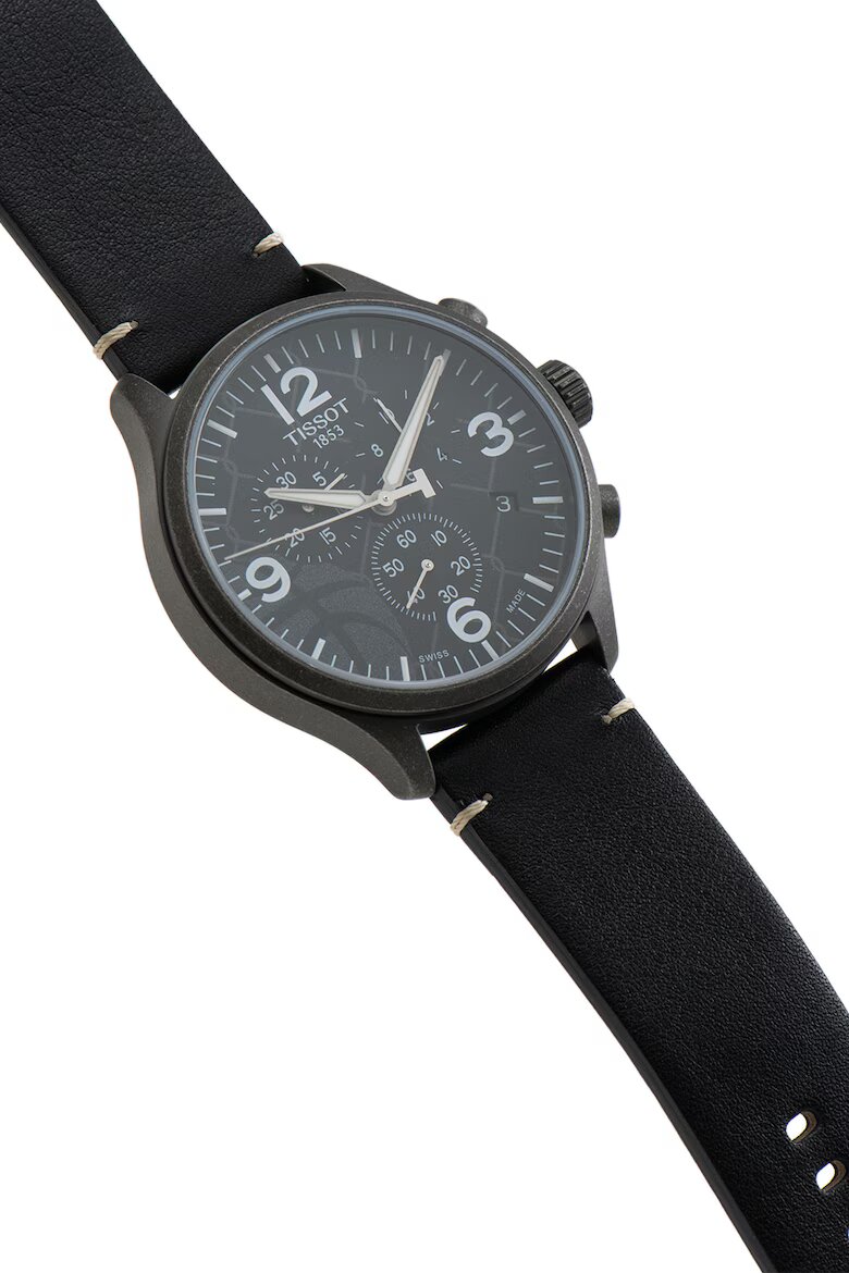 Tissot Часовник с хронограв и сменяеми каишки Черен