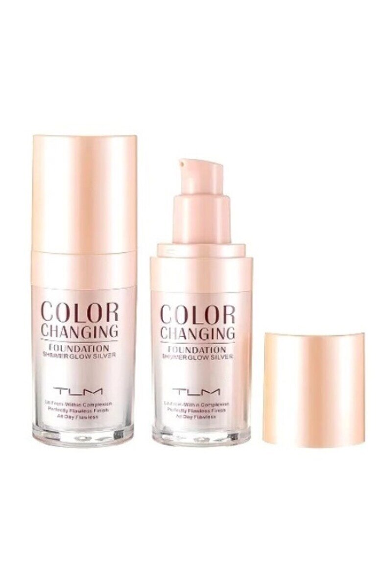 TLM Светещ фон дьо тен променящ се цвят Shimmer Glow Silver 30 мл