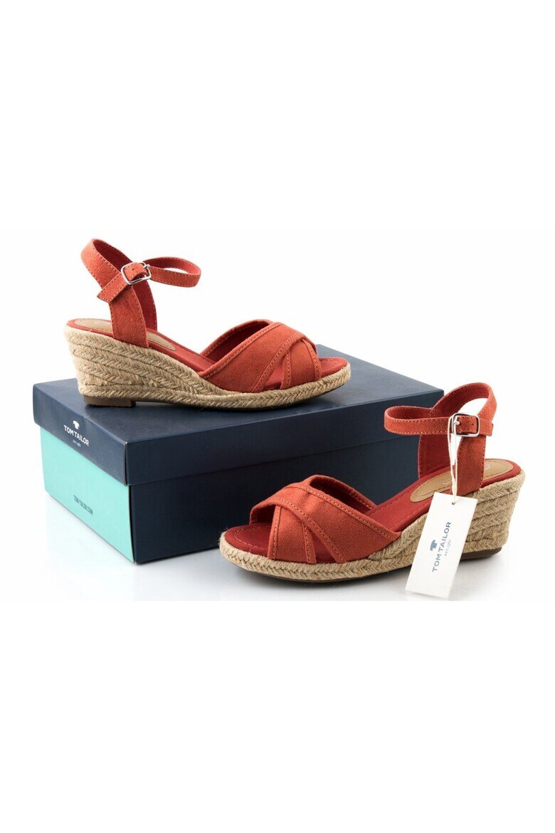 Tom Tailor Дамски сандали Синтетика Оранжев/Кафяв