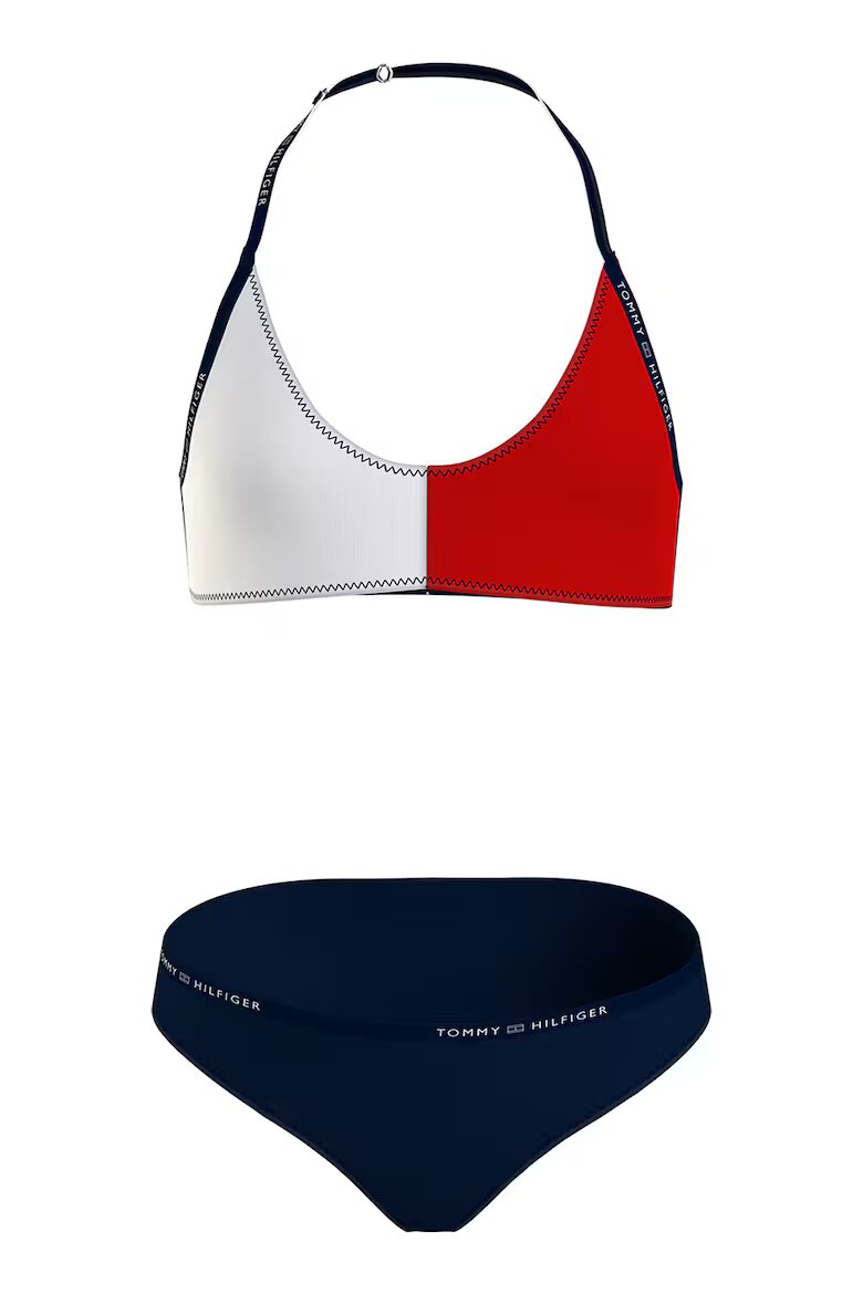 Tommy Hilfiger Бански с дизайн с цветен блок - 2 части Тъмносин