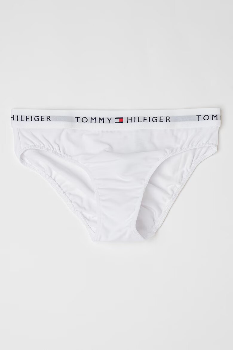 Tommy Hilfiger Бикини Classic с лого на талията - 2 чифта Сив меланж/Бял