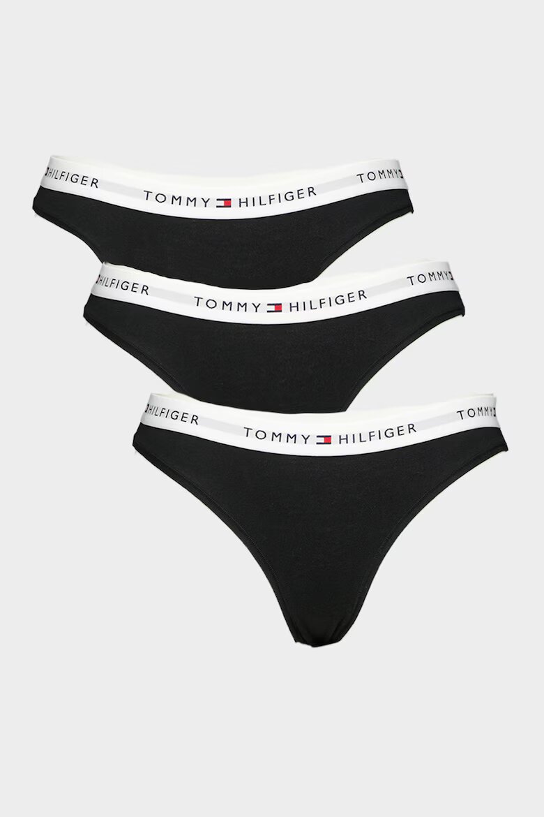 Tommy Hilfiger Бикини с лого 3 чифта Червен/Бял/Черен