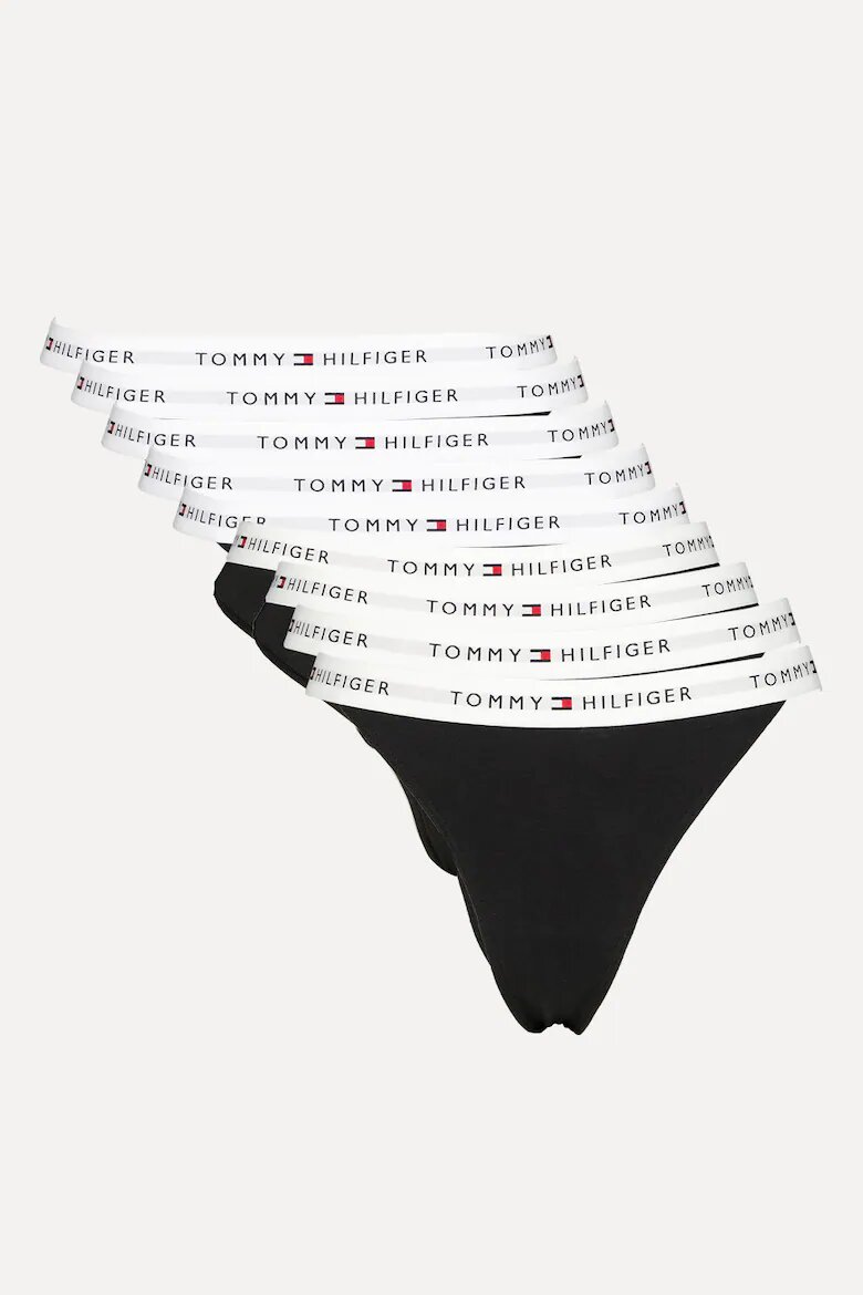 Tommy Hilfiger Бикини с лого - 5 чифта Черен