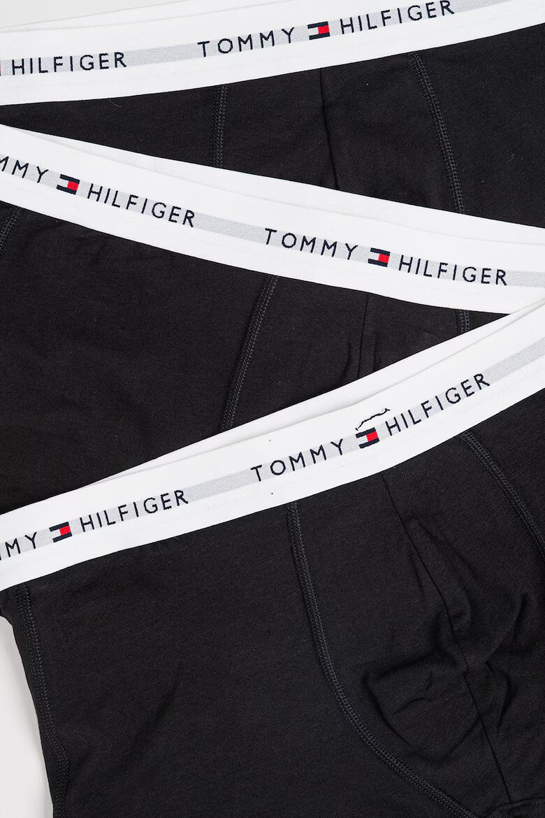 Tommy Hilfiger Боксерки с лого - 3 чифта Бял/Черен