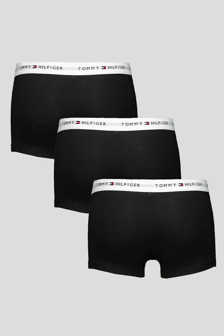 Tommy Hilfiger Боксерки с лого - 3 чифта Бял/Черен