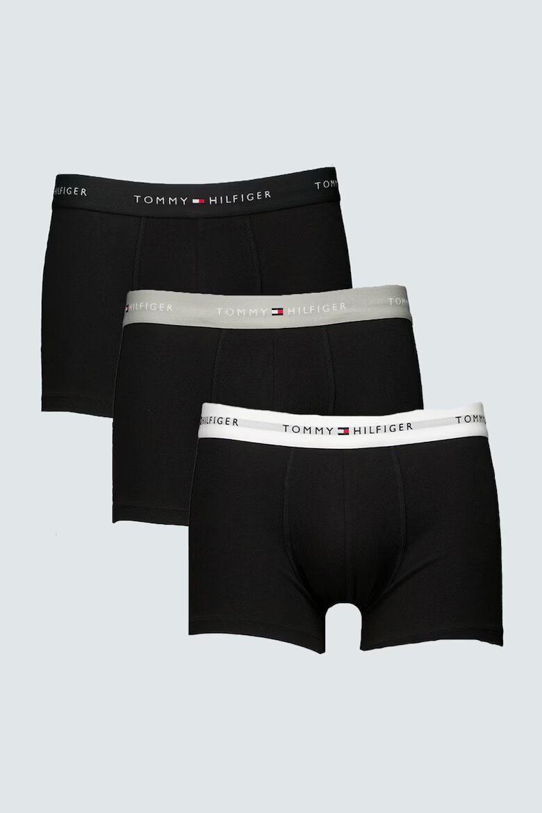 Tommy Hilfiger Боксерки с лого 3 чифта Черен/Светло сив/Бял