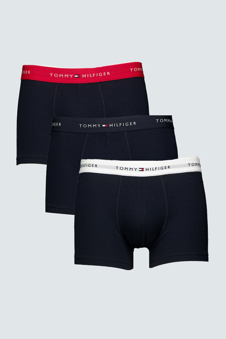 Tommy Hilfiger Боксерки с лого 3 чифта Червен/Бял/Ултрамарин синьо