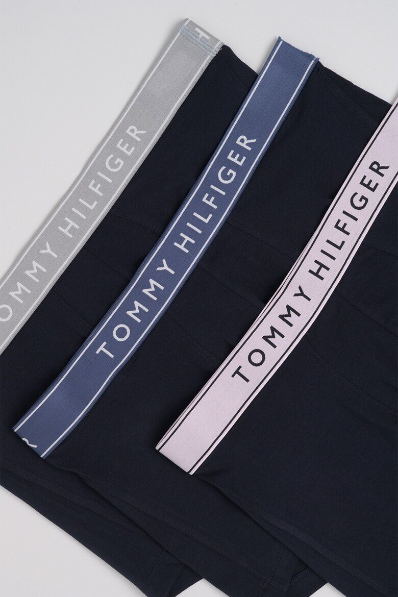 Tommy Hilfiger Боксерки с лого на талията - 3 чифта Антично синьо
