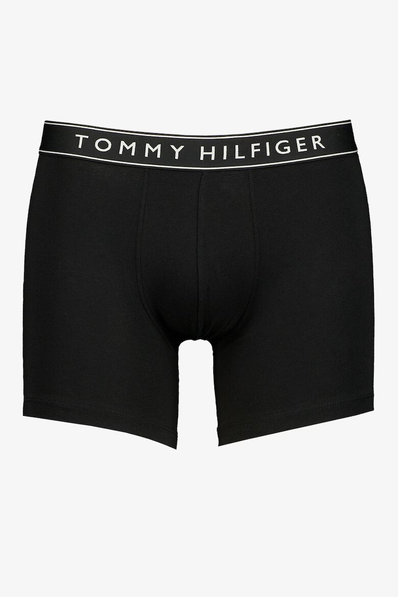 Tommy Hilfiger Боксерки с лого на талията - 3 чифта Антрацитно черно