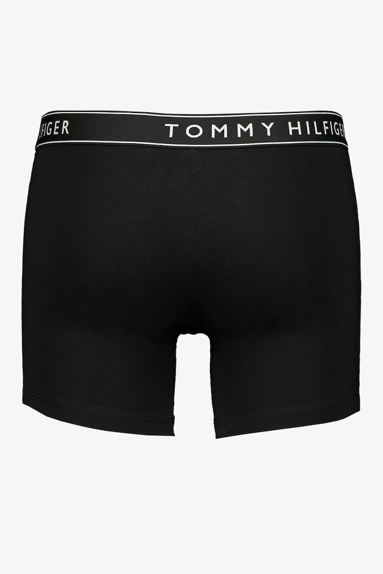 Tommy Hilfiger Боксерки с лого на талията - 3 чифта Антрацитно черно