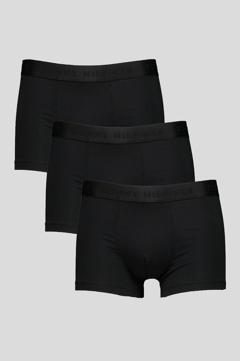 Tommy Hilfiger Боксерки с модал с лого - 3 чифта Черен