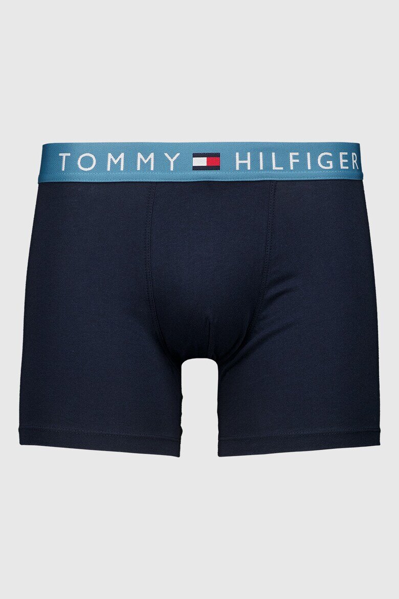 Tommy Hilfiger Боксерки с памук с лого на талията - 3 чифта Ултрамарин синьо/Син
