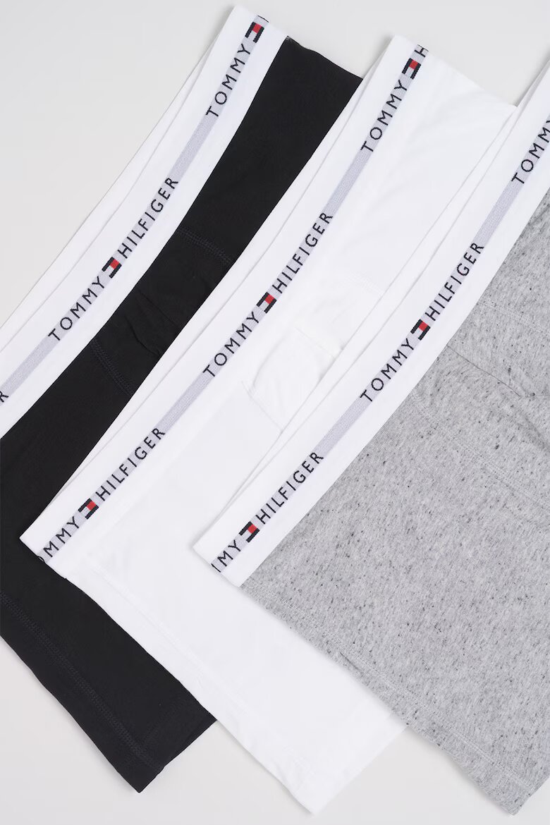 Tommy Hilfiger Боксерки Signature с лого - 3 чифта Сив/Антрацитно черно/Антично бяло