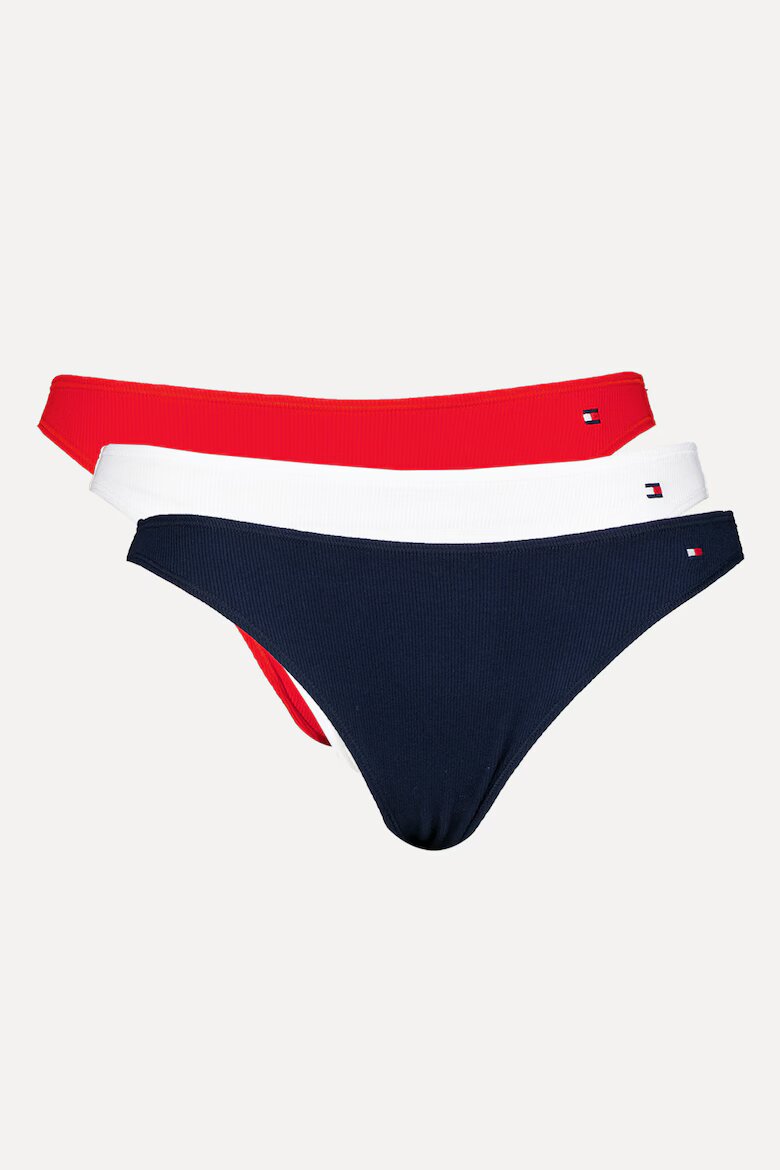 Tommy Hilfiger Бразилиана с памук - 3 чифта Червен/Бял/Тъмносин