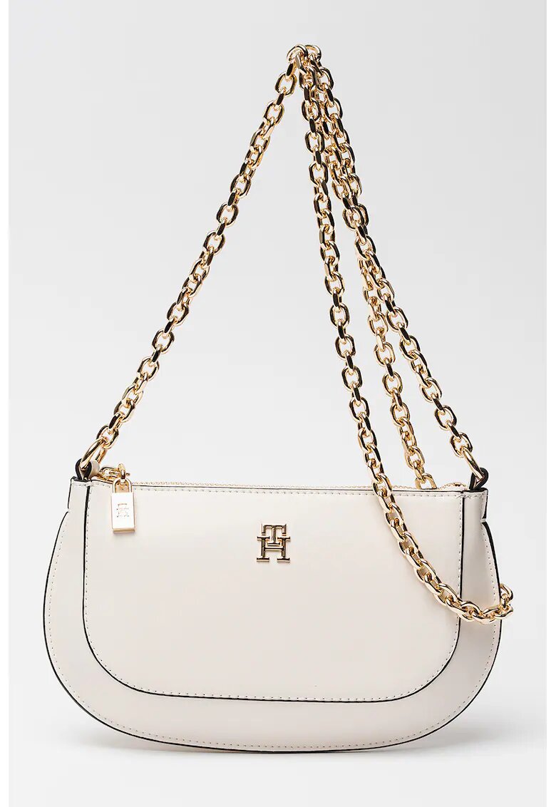 Tommy Hilfiger Чанта Glam с презрамка с верижка - Бял