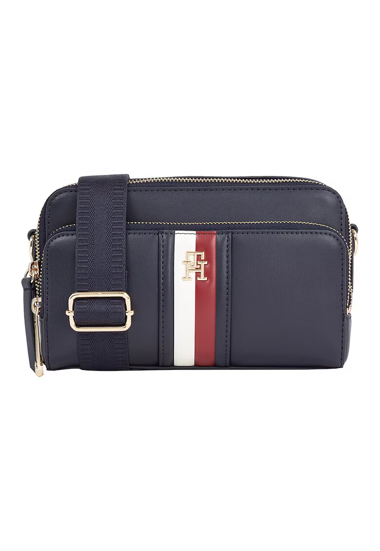 Tommy Hilfiger Чанта Iconic от еко кожа - Червен/Бял/Тъмносин