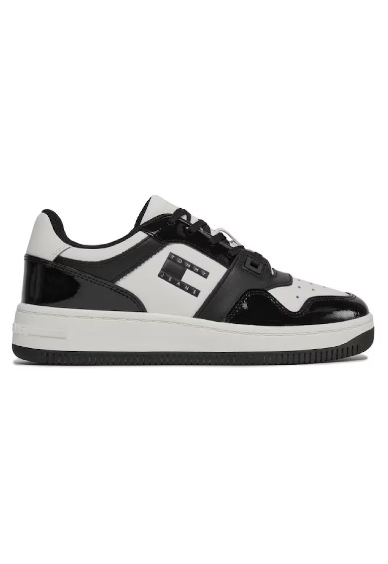 Tommy Hilfiger Дамски маратонки tjw retro basket laked ltr - EN0EN02499-BDS - Черни