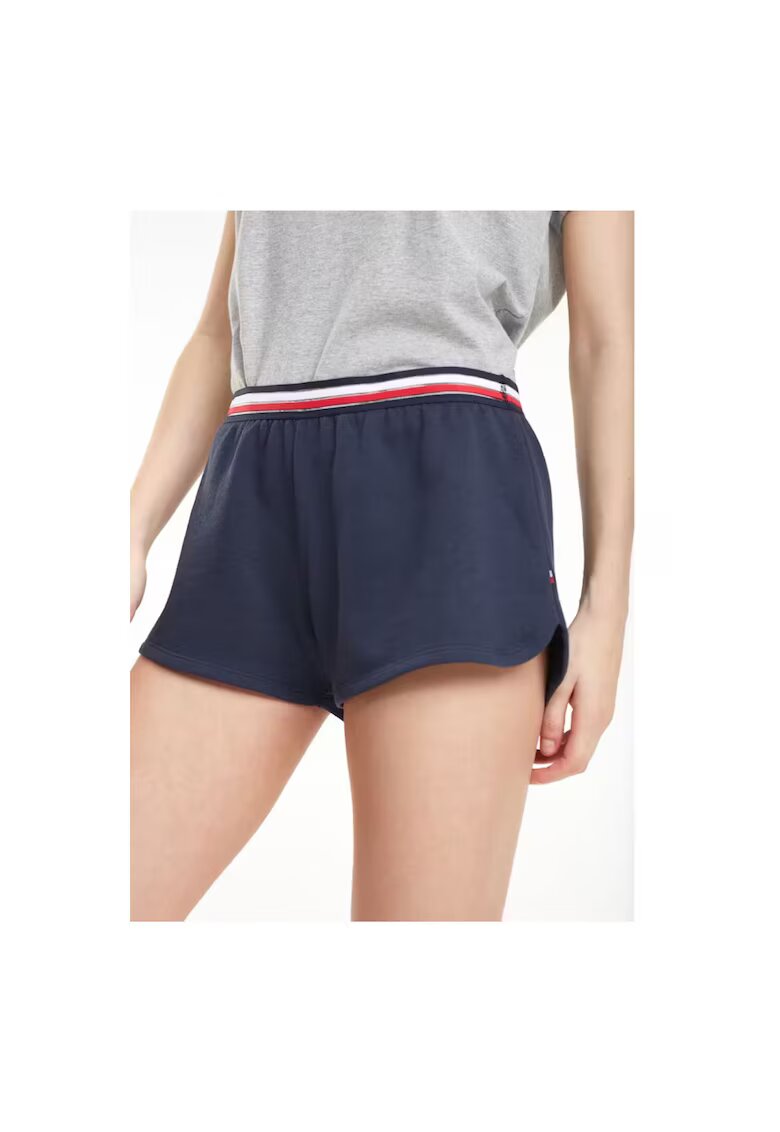 Tommy Hilfiger Дамски спортни шорти Tommy Jeans - памук/полиестер - тъмносини -