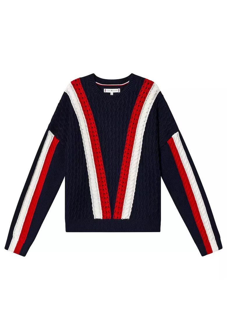 Tommy Hilfiger Детски пуловер - Полиестер - Многоцветен - 128 СМ