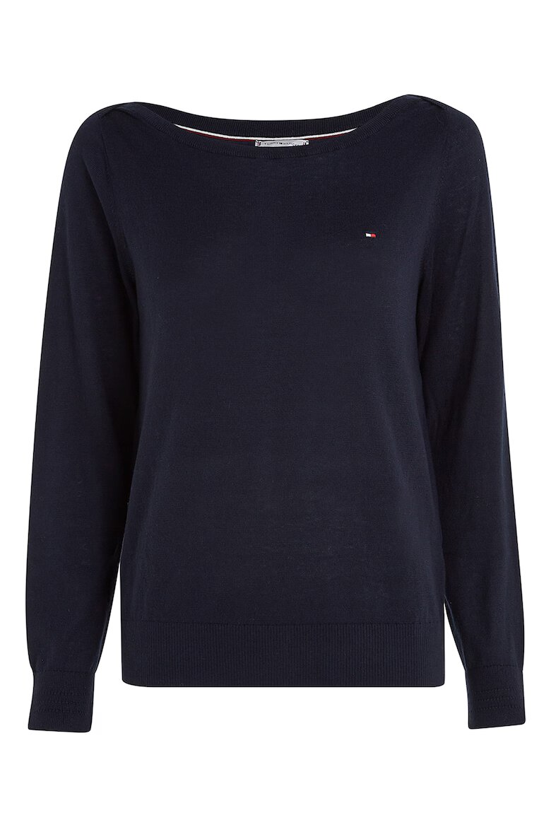 Tommy Hilfiger Фино плетен пуловер с органичен памук Тъмносин
